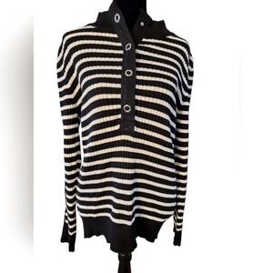 Lauren Ralph Lauren Ladies striped sweater, long sleeve, size large.